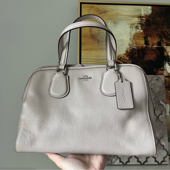 NWT Coach NOLITA SATCHEL IN PEBBLE LEATHER Grey Birch(F59180) - Picture 2 of 7